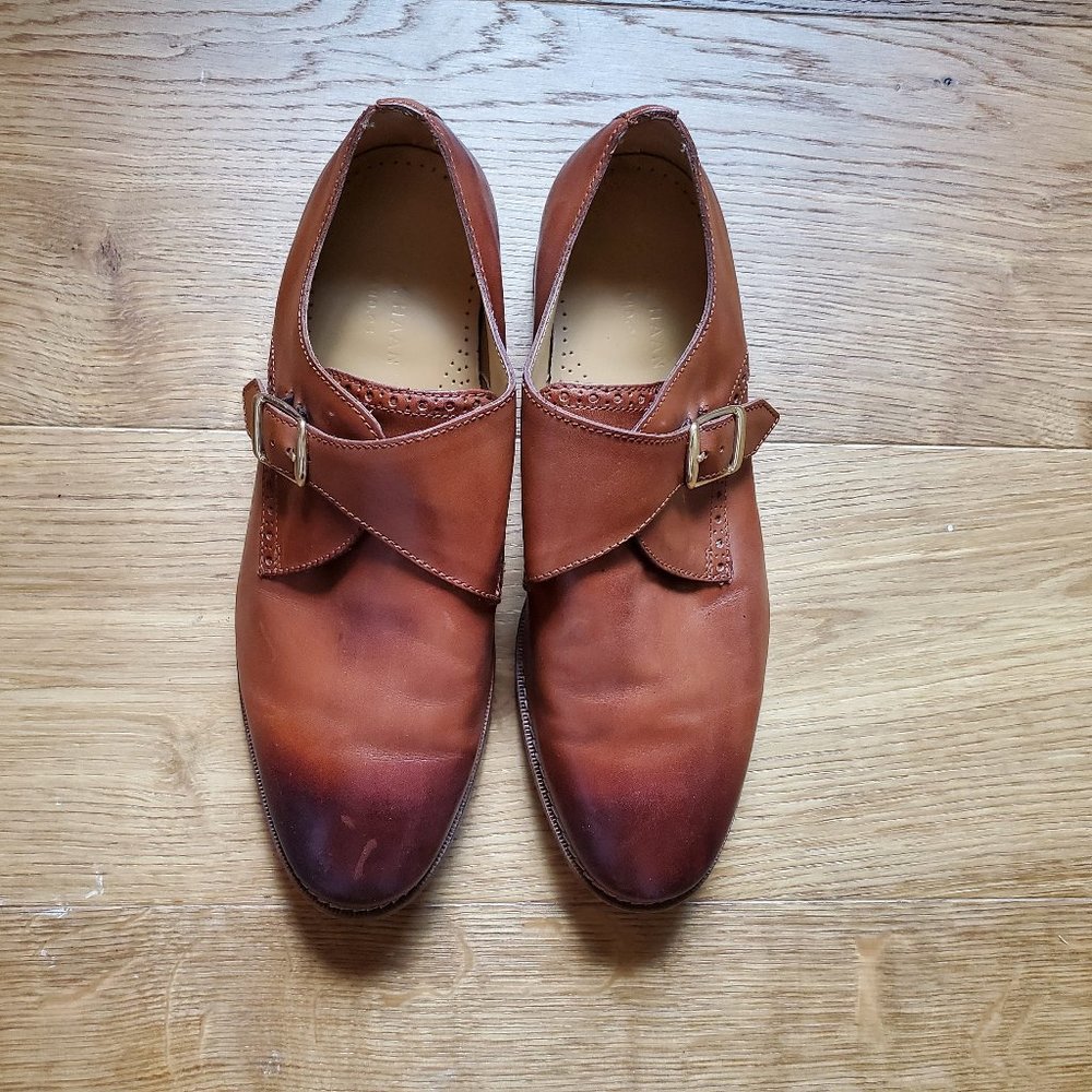 Cole Haan Leather Buckle Shoe - Size 8 - Cognac